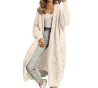 Cardigan Femme Veste en Tricot Gilet en Tricot Trachtenjacke Pullover Long en Tricot pour Femme, Manteau en Tricot avec Devant Ouvert, Décontracté, Lâche, /Hiver, Vêtement de Détente, Vêtement d'Haut