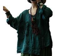 Cardigan Hanten à manches longues pour femme avec attache sur le devant - Kimono Hanfu, vert, taille unique