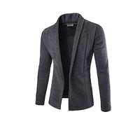 Cardigan Homme, 2023 Nouveau à Manches Longues Mode décontracté Mince Pull Veste Hommes col en V Pull (GY2, M)