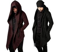 Cardigan Homme Casual Trench Coat Homme Chic Parka Homme Avec Poche Cardigan Long Homme Slim Veste Longue Homme A Capuche Veste Homme Mi Saison Coupe Vent Homme Elégant Manteau Homme Hiver Automne