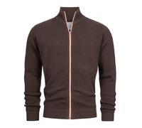 KRONSTADT KSErik Cardigan zippé pour homme avec col montant | Cardigan en tricot fin avec col et fermeture éclair
