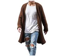 Cardigan Homme Laine Ouvrez-Front Veste Homme Automne Hiver Casual Blousons Homme Grosse Maille Veste En Tricot Pull Homme Knitted Cardigan Décontracté Sweater Manteau Long Homme Chaud Gilets