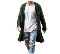 Cardigan Homme Laine Ouvrez-Front Veste Homme Automne Hiver Casual Blousons Homme Grosse Maille Veste En Tricot Pull Homme Knitted Cardigan Décontracté Sweater Manteau Long Homme Chaud Gilets