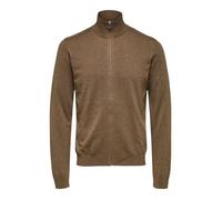 Selected Berg Full Zip Sweater Marron L Homme
