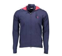 Cardigan Homme - U.S. POLO ASSN. - Bleu - Col capuche - Broderie - Logo