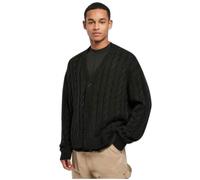 Cardigan homme Urban Classics boxy noir oversize - col V, boutons, câbles - taille 3XL XXXL