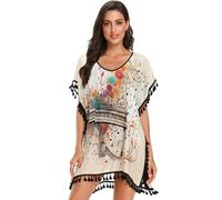 Cardigan kimono d'été pour femme ouvert sur le devant - Cache-maillot de bain essentiel pour lune de miel - Tailles S-L - Noir piano - Style bohème, Style bohème noir piano, Taille L