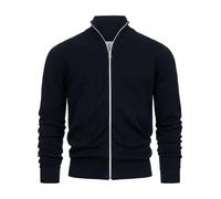 Cardigan Kronstadt pour hommes KSCarlo cardigan zippé tricot pull col montant