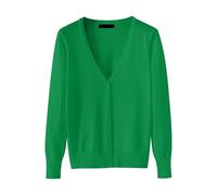 Cardigan léger à col en V pour femme (grandes tailles disponibles) Cardigan léopard, vert menthe, 5XL