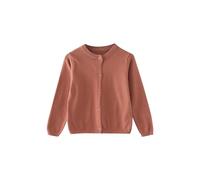 Cardigan léger boutonné pour filles et garçons, pull en tricot de coton uni, uniforme scolaire, pull à manches longues uni, vêtements scolaires, café, 3-4 ans