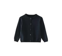 Cardigan léger boutonné pour homme en coton uni uni à manches longues pour uniforme scolaire, bleu marine, 7-8 ans