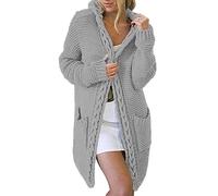 Cardigan Long,Cardigan Épais En Tricot Torsadé Pour Femme Cardigan Long Ouvert Sur Le Devant Revers Châle Pull En Cachemire Doux Pull Élégant Top Transition Veste Cardigan Manteau Outwear Automne Hi