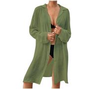 Cardigan Long Femme Leger Ete Gilet Chic Et Elegant Ample Confortable Veste Grande Taille Ouvert sur Le Devant été Manteau Casual LéGer Fluide Kimono de Plage Vacances Quotidien Pas Cher