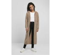 Cardigan long femme Urban Classics hooded feather Marron XS