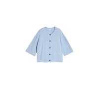 Cardigan manches courtes douillet structuré en maille femme Tom Tailor Bleu XS