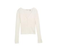 Cardigan moulant avec structure cÃŽtelÃ©e femme Tom Tailor Denim Blanc XL