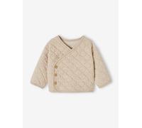 Cardigan ouverture croisée naissance bébé beige chiné 1M(54CM)