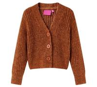 Cardigan pour Enfants Vêtement Manches Longues Tout-petits Tricoté Cognac 128 vi