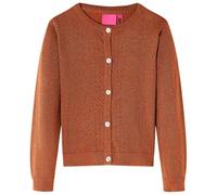 Cardigan pour Enfants Vêtement Manches Longues Tout-petits Tricoté Cognac 128