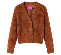 Cardigan pour Enfants Vêtement Manches Longues Tout-petits Tricoté Cognac 128 vi