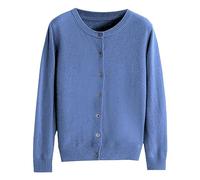 Cardigan pour Femme Automne Printemps À Manches Longues Cardigan Tricoté Drapé Ouverte Devant Chic Et Élégant Décontracté Veste Léger Col Rond en Cachemire Gilets avec Boutons Hiver Manteau