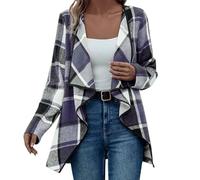 Cardigan pour femme élégant ample décontracté léger col en V femmes automne manches longues pull classique cardigan cardigan femme blanc long bleu noir vert cardigan fin, Gris (01), L