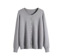 Cardigan pour femme grande taille en tricot à boutons léger décontracté ample couleur unie cardigan ouvert sur le devant vêtements d'extérieur amples à manches longues classique élégant cardigan pull,