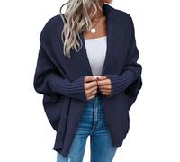 Cardigan pour Femme, Pull surdimensionné en Tricot épais, Kimono Ample, col châle, Manches Chauve-Souris, Ouvert sur Le Devant, Manteau d'extérieur