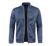 Cardigan pour Homme Veste en Maille Automne Hiver Chaud Épais Pulls Ouvrez-Front Zippé Gilet à Manches Longues Sweater Décontractée Manteaux Tricoté avec Poches