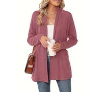 Cardigan Printemps Manches Longues Polaire Pull Vêtements Gilets Veste Sport Saison pour Maille Pull Femme Chaud Sweat Sweet Gilet Court d'hiver pour Femme Rose L