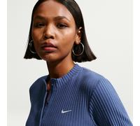 Cardigan slim à côtes larges Nike Chill Knit pour femme Mystic Navy/Sail L (FR 46-48)