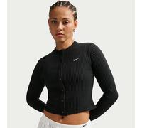 Cardigan slim à côtes larges Nike Chill Knit pour femme Noir/Sail XS (FR 34-36)