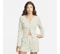 Cardigan slim à zip Nike Sportswear Chill Rib pour femme Light Orewood Brown/Light Orewood Brown 3XL
