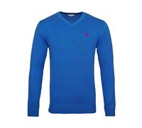 Cardigan Sweatshirt U.S. Polo Assn. Homme Coton Bleu Royal