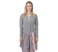Cardigan traditionnel Anna pour femme - Élégante et cintrée - En laine - Style maison de campagne, gris, 44