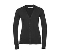 Cardigan tricotÃ© col V femme Russell Athletic Noir 4XL