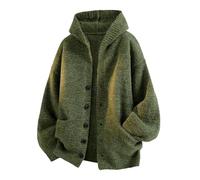 Cardigan tricoté à manches longues pour homme Coupe ajustée Col rond Simple Boutonnage Mode Style Pull Mode Chaud Vêtements d'extérieur, Nyh907-en8, XL