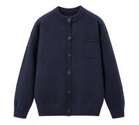 Cardigan tricoté à manches longues pour homme Coupe ajustée Col rond Simple Boutonnage Mode Style Pull Mode Chaud Vêtements d'extérieur, NYH905-bleu, XL