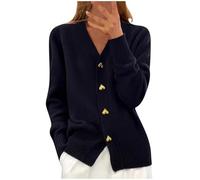 Cardigan Tricoté Femme Pulls à Manches Longues Col V Pour Femmes Pullover Grande Taille Vêtements Femme Tunique Casual Loose Haut Femme Mode Ample Pull à Boutonnage D'Amour Doux et Confortables