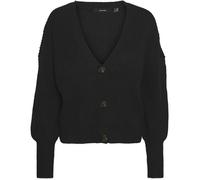 Vero Moda Femme Cardigan Vmlea Ls V-neck Cuff Cardigan Noos, Noir, L