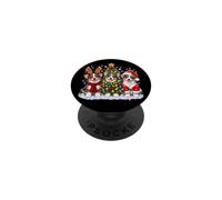 Cardigan Welsh Corgi Dog Merry Christmas Santa Hat Holidays PopSockets PopGrip Adhésif