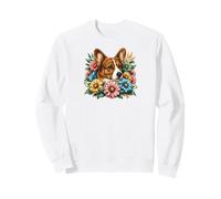 Cardigan Welsh Corgi Red Brindle Flowers Sweatshirt