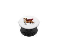 Cardigan Welsh Corgi Red Superhero PopSockets PopGrip Adhésif