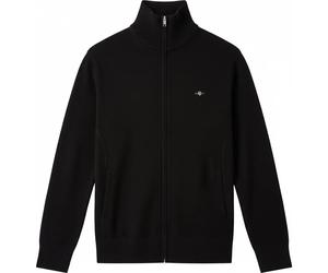 Cardigan zippÃ© en maille de coton Gant Noir S