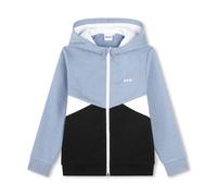 CARDIGAN ZIPPÉ À CAPUCHE COLOR-BLOCK NOIR BOSS ENFANT 10 ans