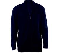 Cardigan zippé Kariban - Homme - Bleu marine - Col montant - Coupe ajustée XXXL