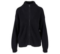 Cardigan zippé tricoté femme Urban Classics - Noir - Coupe oversize - Col rabattu - Mélange coton/acrylique L