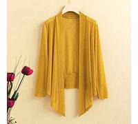 Cardigans pour Femmes, Boléro en Mousseline De Soie pour Femmes, Veste Unie À Manches Longues, Ouvert sur Le Devant, Cardigan D'Été À Nouer sur Le Devant, Robes À Col en V, Cache-Maillot