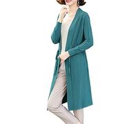 Cardigans pour Femmes, Cardigans Longs pour Femmes, Cardigans Ouverts sur Le Devant, Couleur Unie, Manches Longues, Tunique Légère À Cordon De Serrage, Kimono, Chemisier, Châle