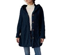 Cardigans pour femmes UK - Dames d'hiver - Mode chaude - Pull-cardigan décontracté - Manches longues amples - Confortable - Boutons - Couleur unie - Grandes capuches - Pulls pour femmes - Col en V